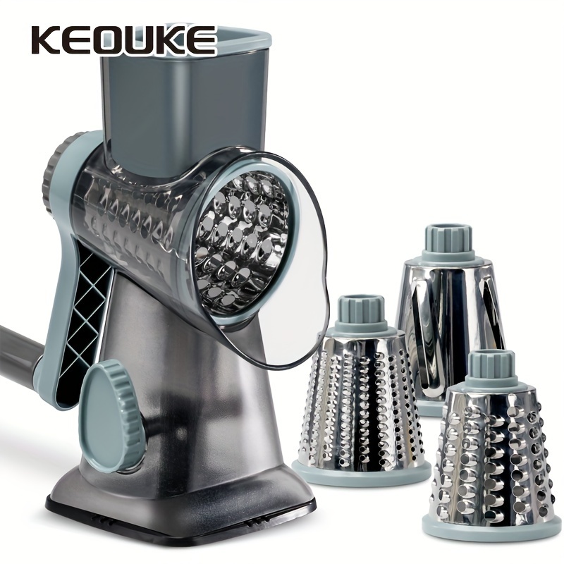 b3e1849e4fd00cf6e4e32cf74acbf846.jpg KEOUKE Multi-Functional Cheese & Vegetable Grater with Container - Durable Plastic, Sharp Grating Surface, Ideal for Kitchen Use, Grates Cheese Perfectly for Breakfast, Brunch, and Mor - Image 1