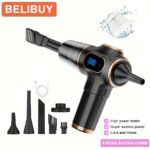 ⁦Portable Car Vacuum Cleaner, 2-in-1 Blowing and Suction Style, Lightweight at 335g, 2000mAh Rechargeable Battery, 5KPA Suction Power, Multiple Gap Tools, Suitable for Car Cleaning and Maintenance, Carnival Festival Gift⁩ - الصورة ⁦6⁩