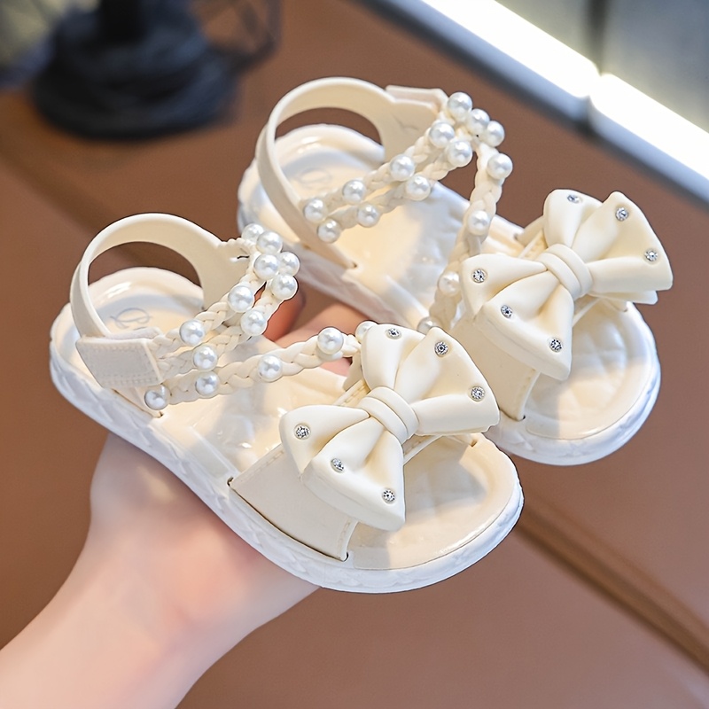 b4ecbaf3-5d50-4a15-aba7-2fed27398460.jpg TEEOEC Girls' Summer Fashion Sandals - Lightweight, Breathable Open-Toe Shoes with Floral Princess Design, Thick Sole Beach Slippers for Youngsters, PVC Material, Round Toe, Beach Shoes - Image 1