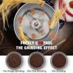 Nirva Grinder with a 300W Strong Motor Offers Quick Grinding in Just 10 Seconds. It'S a Grain Mill Suitable for Beans, Spices, And Nuts, Featuring a 4-Blade Stainless Steel Design. This Electric Coffee Bean Grinder Has a 400G/400Ml/14Oz Deep Grinding Cham - Image 9