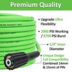 Super Flexible Pressure Washer Hose 10m/32ft 2900 PSI Kink Resistant Power Washer Hose 1/4 CarWash Extension Hose M22-pin 14/15 - Image 5