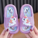 Cute Cartoon Unicorn Open Toe Slippers For Girls, Non Slip Lightweight Slippers For Indoor Shower Pool, All Seasons - Image 6