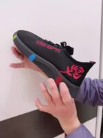 ⁦Women's Breathable Low-Top Sneakers - Camouflage Print Lace-Up Casual Shoes with Cushioned PVC Sole, All-Season Comfort for Casual Attire, Ladies Sneakers, Durable Traction Footwear⁩ - الصورة ⁦6⁩