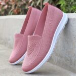 Women'S Summer Casual Slip-On Sneakers, Breathable Fabric Upper with Rubber Sole, Comfortable Low Top Flat Shoes in Solid Color, Casual Footwear|Slipon Sneakers|Comfortable Wear