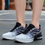 [Air Cushion Ombre Running Shoes] Women's Sporty Running Shoes, Ombre Color Lace-up Casual Sneakers With Air Cushion, Non-slip Breathable Mesh Walking Shoes - Image 5