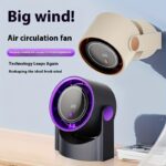 5.1-Inch Rechargeable Desktop Fan with 100 Speeds, Quiet Strong Airflow, LED Digital Display – Portable USB-Powered Fan for Office, Bedroom, Kitchen, Travel & Camping, Compact Design, USB Charging, Lithium Battery, Portable Fan | Modern Design | USB Charg - Image 11