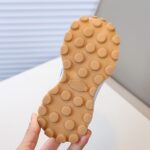 ⁦Stylish Beige & Black Sneakers with Easy Closure Straps, Round Toe, Low Top Design for Running and Daily Wear, Preppy Style, Tpr Sole, Casual Athletic Shoes | Stylish Athletic Shoes | Easy Closure Strap Sneakers⁩ - الصورة ⁦4⁩