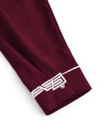 Men's Burgundy Islamic Robe | Polyester-Elastane Blend | Geometric Embroidered Design | Stand Collar | Faux Pocket Detail | Traditional Middle Eastern Cultural Attire | All-Season Wear, Allseason Robe | Traditional Islamic Dress | Quality Stitch, Muslim C - Image 6