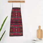 1pc Vibrant Palestinian-Inspired Apron - Colorful Geometric Pattern, Polyester, Ideal for Cooking & Painting, Kitchen Essentials | Artistic Apron | Durable Apron - Image 9