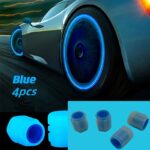 ⁦4pcs Glow-in-the-Dark Tire Valve Caps - Durable ABS Hexagonal Design, Fit for Cars, Bicycles, Motorcycles - High-Visibility Safety Caps for Night Rides & Outdoor Activities, Tire Cap⁩ - الصورة ⁦5⁩