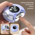 Multifunctional Smart Electric Nail Clipper, 2-in-1 Rechargeable Nail Trimmer and Polisher with USB Charging and LED Light, Achieve Salon-Quality Manicure at Home, Perfect Valentine's Day Gift for Loved Ones