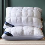 Luxury 5-Star Hotel Quality Pillow - Deep Sleep Neck Support, High-Density Non-Sagging All-Season Pillow with White Satin Cover, 100% Polyester Fill, Hand Wash Only & Vacuum Compression Packaging, Neck Pillow for Sleeping, Sophisticated Home Decor - Image 4