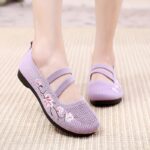⁦[Soft Sole] 2024 Women's Summer Casual Knit Flats | Soft Sole, Lightweight & Comfortable Fabric | PU Insole | Slip-On Shoes | Summer⁩ - الصورة ⁦7⁩