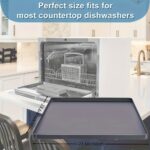Disposal Dishwasher Mat, Portable Silicone Pad with Raised Edges, Small Dishwasher Drip Tray for Leaks, Anti-Slip Protective Mat, 59.94cm x 59.94cm - Image 3