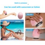 Silicone sunscreen and Lotion applicator Roller - hygienic, portable cosmetic tool for even application, hand wash only, round design for smooth coverage, Light Beige care application | Smooth covering tool | durable silicone - Image 3