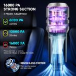 16000Pa Strong Suction, 100W Brushless Motor Vacuum Cleaner, Handheld Car Vacuum, 4-In-1 Portable Vacuum Cleaner, Suitable for Cars, Homes, Offices, And Camping. - Image 7