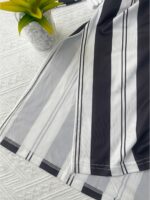 Men's Red & Black Striped Arabic Kaftan Robe - Loose Fit Hooded Muslim Abaya with Elastic Fabric, Machine Washable All-Season Traditional Islamic Clothing, Modest Apparel, Medium Elasticity, Comfortable Wear - Image 4
