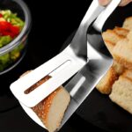 1pc Premium Stainless Steel Steak Clamp - Multi-Functional BBQ Tongs with Oil Draining Feature, Ideal for Grilling & Frying, Food-Safe Kitchen Utensil, Tongs for Cooking - Image 10