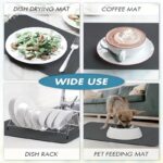 This 39.88cm x 50.04cm premium rubber dish drying mat is not only heat resistant and anti-slip, but also absorbent and stain concealing. Most importantly, it is especially easy to clean and drain, making it a must-have for restaurants, cafes, and home ki - Image 10
