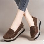 Women'S Lightweight Slip-On Loafers - Casual Comfortable Solid Color Shoes with TPR Sole, Synthetic Upper & Insole, All-Season Wear for Everyday Use, Versatile Slipons | Minimalist Style | Durable Construction