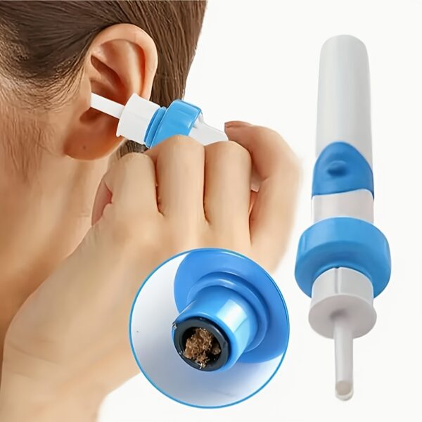 1pc Electric Ear Wax Removal Tool, Portable Ear Cleaner with Soft Tip, Earwax Suction Device, Battery Powered Ear Care Accessory, with Batteries Not Included for Safe Ear Care