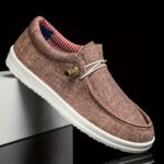 ⁦Men's Casual Slip-On Canvas Shoes, Comfortable Lightweight Slip On Casual Shoes For Daily & Leisure⁩ - الصورة ⁦6⁩