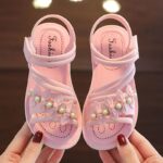 2024 (Upgraded Version) Girls' Summer Sandals, Stylish And Versatile Soft-Soled Beach Sandals for Princesses, Suitable for Toddlers And Older Children.
