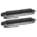 ⁦1pc Black Nylon Car Roof Luggage Rack with Surfboard & Kayak Straps - Non-Slip Folding Cushion for Secure Transport, Easy Snap-On Installation, Durable PA Material for Outdoor Use, Luggage Rack for Vehicle⁩ - الصورة ⁦3⁩
