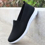 Women'S Summer Casual Slip-On Sneakers, Breathable Fabric Upper with Rubber Sole, Comfortable Low Top Flat Shoes in Solid Color, Casual Footwear|Slipon Sneakers|Comfortable Wear - Image 9