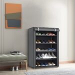 Multi functional 6/8/10 layer shoe organizer with dust cover - easy to assemble, portable storage, suitable for 27-35 pairs of sports shoes, high heels, and boots - ideal for home use - Image 5