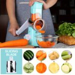Multifunctional 3-in-1 Easy-to-Use Manual Cheese and Vegetable Potato Grater with Handle - Made of Durable Plastic, Rustproof, Easy to Clean, Perfect for Kitchen, Camping, and RV Use - Includes 3 Interchangeable Shaving Blades - Image 9