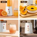 ⁦Compact Portable Blender & Juicer - USB Rechargeable, Multi-Functional Fruit and Vegetable Juicer Cup with Ground Coffee & Smoothie Making Capabilities, 1500mAh Lithium Battery, Ideal for Students & Home Use⁩ - الصورة ⁦10⁩