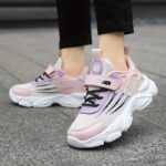 [Lightweight] Breathable Mesh Running Shoes, Casual Sports Style with Striped Pattern, All-Season Low Top Sneakers with Hook-and-Loop Fastener Closure, Round Toe Fabric Upper & EVA Sole for Boys and Girls, Cute Shoes - Image 10