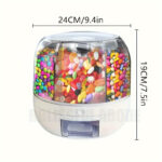 ⁦1pc Halloween Christmas Rotating Candy Bucket, Multi-Compartment Large Capacity Grain Storage Container, Mini Candy, Small Food Granules, Large Capacity Storage Bucket, Moisture-Proof Sealed Storage Jar⁩ - الصورة ⁦6⁩