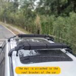 1pc Black Nylon Car Roof Luggage Rack with Surfboard & Kayak Straps - Non-Slip Folding Cushion for Secure Transport, Easy Snap-On Installation, Durable PA Material for Outdoor Use, Luggage Rack for Vehicle