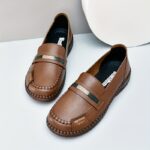 Women's Round Toe Flat Shoes, Comfortable Soft Sole Slip On Shoes, All-Match Walking Outdoor Flats - Image 11