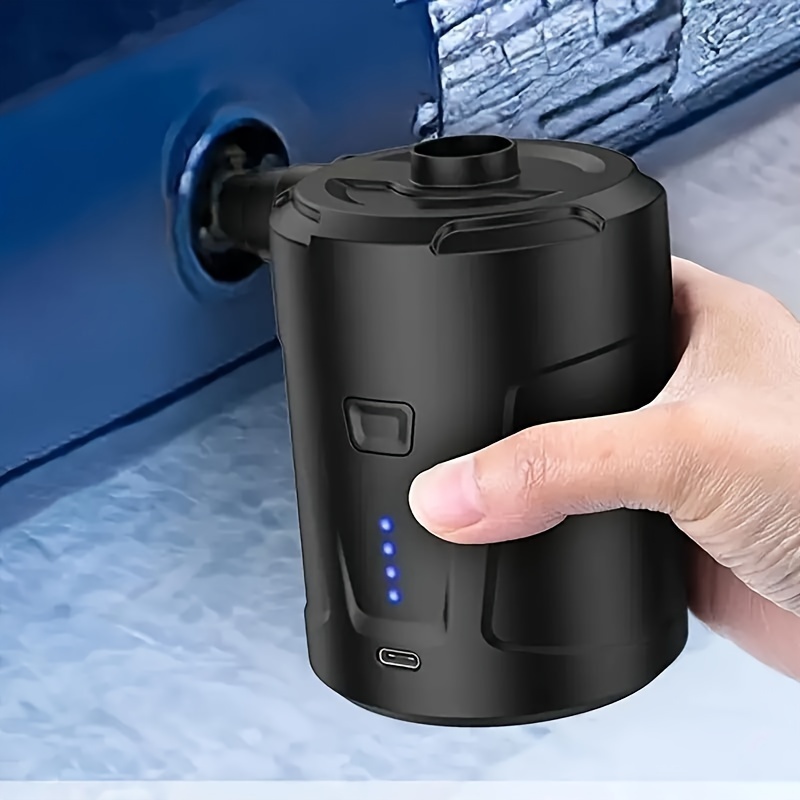 ca3079dd-6c6c-436c-92c5-9a084ab847e5.jpg USB Rechargeable Electric Air Pump - Compact, Wireless Inflation Device for Camping, Portable for Inflatable Cushions, Air Mattresses, Boats, Swimming Rings, Made with Durable ABS & Copper - Image 1