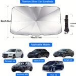 Automobile Windshield Sunshade-foldable Automobile Umbrella Sunshade, Anti-ultraviolet Car Front Window (heat Protection) Windshield Cover Card - Image 2