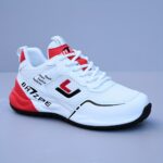 Men's Lightweight Breathable Mesh Running Shoes - White Low-Top Sneakers with Striped Design, EVA Cushion & Rubber Sole for All-Season Training, Gym, Casual Wear - Image 11