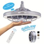1pc 33.02cm Modern Ceiling Fan With Lights And Remote Control, E26/E27 Base Easy Install Socket Fan Light, 3 Speed Wind Adjustment, 3 Colors 3000-6500k Dimmable Led Light for Bedroom, Kitchen, Living Room, Storage Room, Garage, Bathroom - Image 2