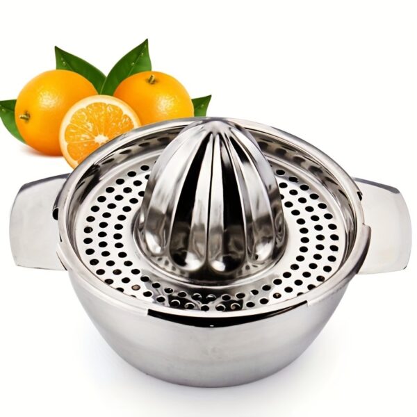 Stainless Steel Manual Citrus Juicer: 1300ml High-Quality Kitchen Tool for Fresh Juice - Lemon, Orange, and More