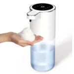 ⁦380mL Automatic Soap Dispenser with Touchless Sensor - Wall-Mounted, Rechargeable Lithium Battery, USB Charging, Modern Black Design for Bathroom and Kitchen, Bathroom Soap Dispenser|Modern Soap Dispenser|Touchless Soap Dispenser⁩ - الصورة ⁦4⁩