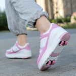 Youngsters's and Teenagers' Running Shoes, Sports Shoes, Small Four-Wheel Skates for Outdoor Activities, Roller Skate Shoes for Boys and Girls, Birthday Gifts and Christmas Presents