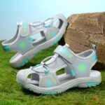 Youngsters' Fashionable Blue & Orange Sandals - Breathable Mesh, Non-Slip Sole with Adjustable Strap for Spring, Summer & Autumn Casual Use - Image 10