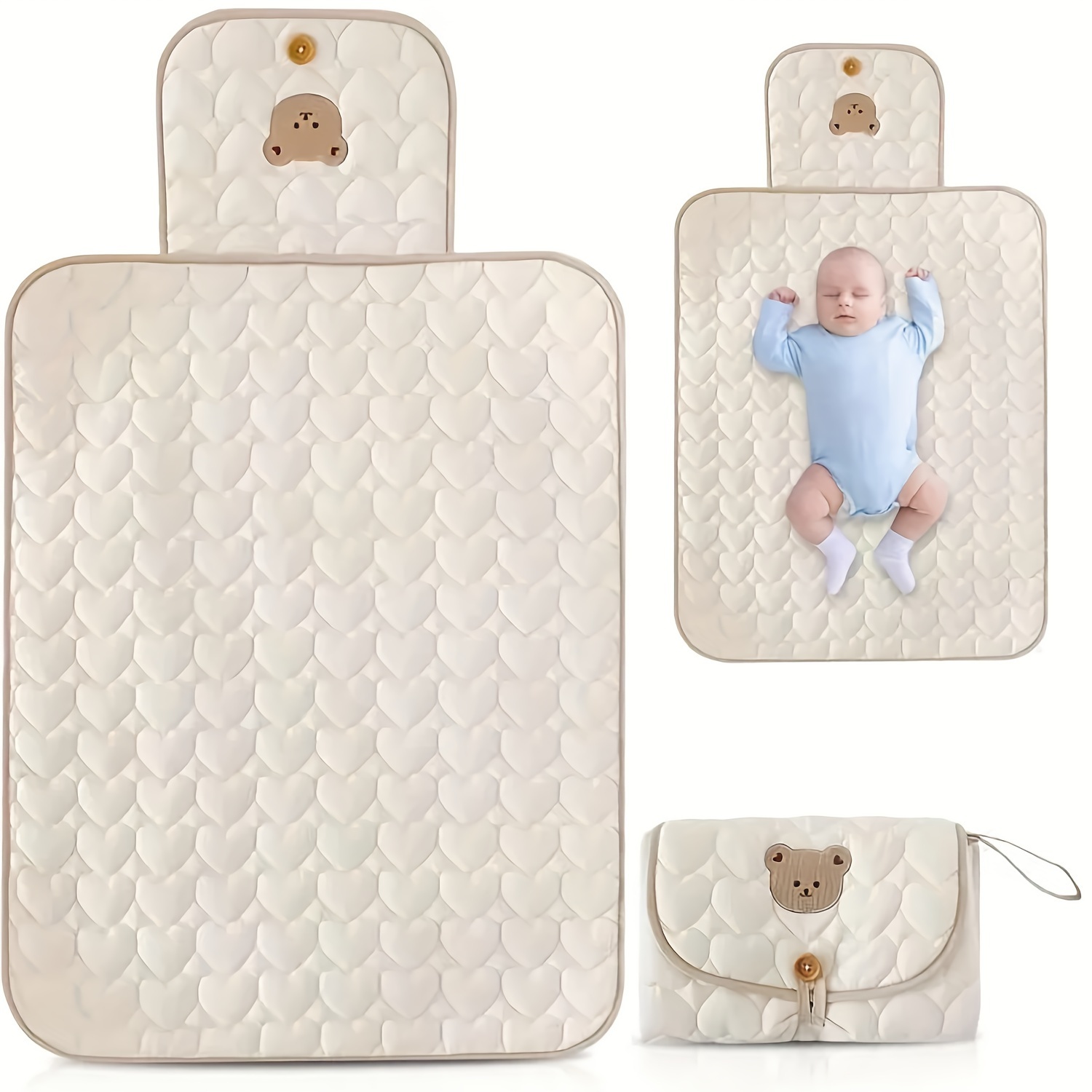 d07d26eb-a54d-4a4f-9d38-cb26911317b3.jpg Children's Portable Diaper Changing Pad Foldable Diaper Pad Bag Multifunctional Baby Diaper Changing Table Urine Pad - Image 1