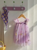 Girls' Dreamy 3D Butterfly Wings Dress - Sweet and Colorful Floral Embroidered Tulle Princess Skirt for Summer Birthday Parties - Image 6