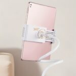 ⁦360-Degree Rotatable Tablet and Phone Stand with Flexible Gooseneck Clip Arm - Ideal for Watching in Bed and on a Table, Freeing Up Your Hands, Bedside Table Accessory | Modern Table Accessory | Adjustable Arm⁩ - الصورة ⁦4⁩