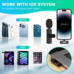 2pcs AMOSIJOY Wireless Lavalier Microphone System with 7.44meter Range, 5 Hours Playtime, Noise Cancellation, USB Charging, Rechargeable Polymer Battery - Ideal for Vlogging & Online Content Creation, Vlogging Equipment | Omnidirectional Microphone | Rech - Image 6