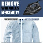 ⁦PANCERKA 1pc Electric Steam Iron Designed for Garments Featuring a Self-Cleaning Teflon Non-Stick Soleplate, 1600W Power, Automatic Shutoff, And Anti-Drip Functionality Suitable for Various Fabrics Including, Wool, Polyester, Silk, Linen, And Nylon.⁩ - الصورة ⁦10⁩