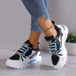 Women's Colorblock Casual Sneakers, Lace Up Comfy Soft Sole Platform Shoes, Lightweight Low-top Daily Shoes plus size - Image 6